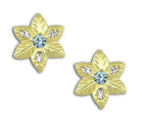 Brinco flor com Strass (BS2200)