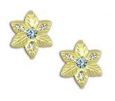 Brinco flor com Strass (BS2200)