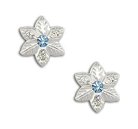 Brinco flor com Strass (BS2200 P)